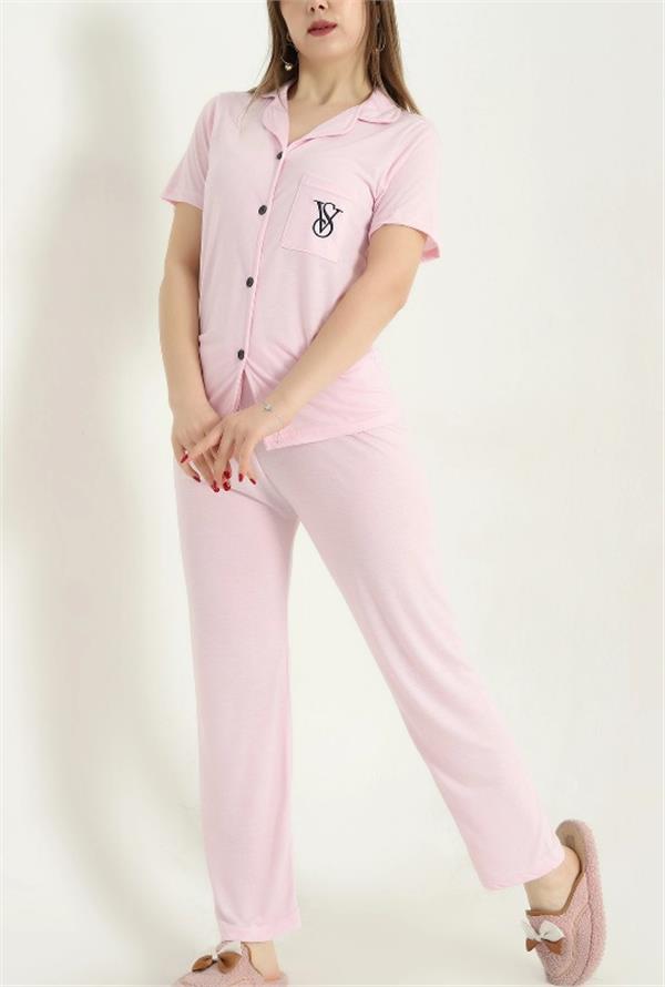 Kısa Kollu Gömlek Pijama Takımı